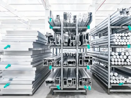 Mill finish aluminum profiles and plate in a service center
